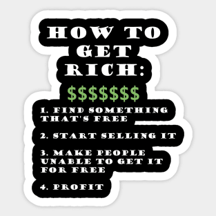 How to get rich Sticker